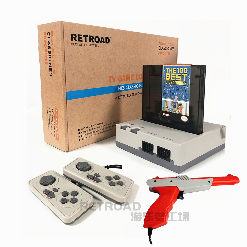 8-bit Nintendo hard solution substitute game console compatible with FC yellow card NES US version card N8 burn card light gun