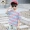 Quần áo trẻ em sọc bé trai ngắn tay Áo thun phiên bản Hàn Quốc cho bé trai hè 2019 áo thun mới tay trẻ em nửa lớn - Áo thun