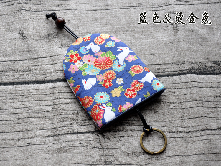 Handmade tùy chỉnh và gió thỏ vải kéo loại sáng tạo túi chìa khóa công suất lớn ví đựng tiền 