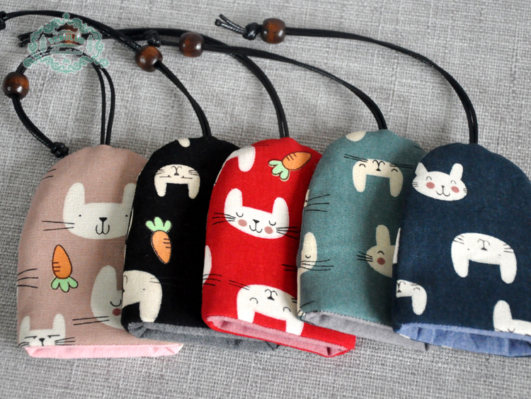 Handmade vải dễ thương hoạt hình mini kéo loại sáng tạo túi chìa khóa xe điều khiển từ xa bảo vệ chìa khóa ví đựng chìa khóa