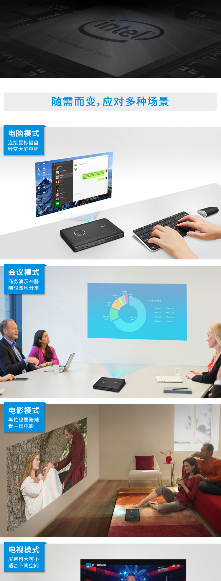 Huitou H2 không có máy chiếu màn hình wifi HD văn phòng tại nhà xách tay máy chiếu chính hãng