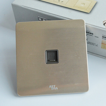 Type 86 Elegant Dot Wall Switch Socket A66 Gold Wire Drawing Computer Socket Broadband Network Cable Fiber Optic panel