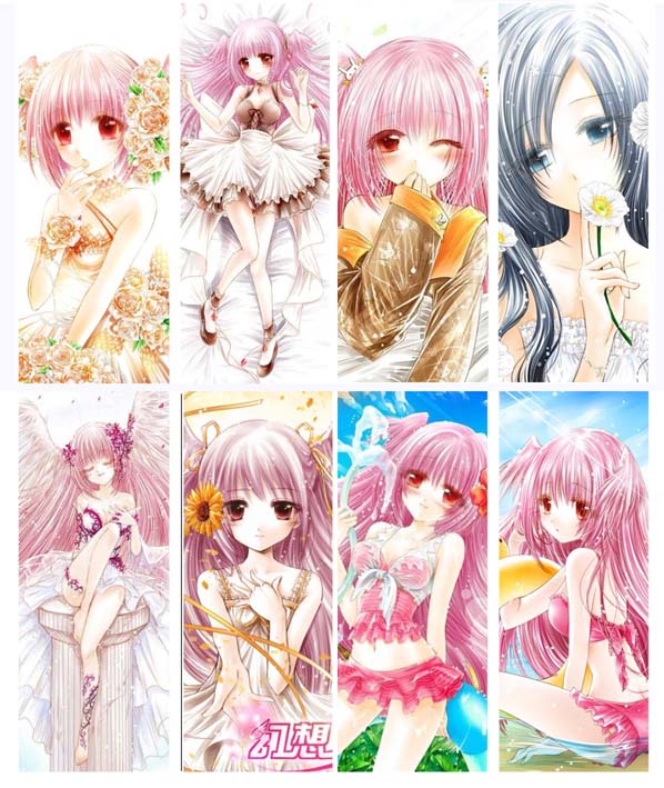 Fantasy Maid Anime ngoại vi mờ PVC Dấu trang tùy chỉnh 8 bộ (gói) - Carton / Hoạt hình liên quan hình dán thủy thủ mặt trăng