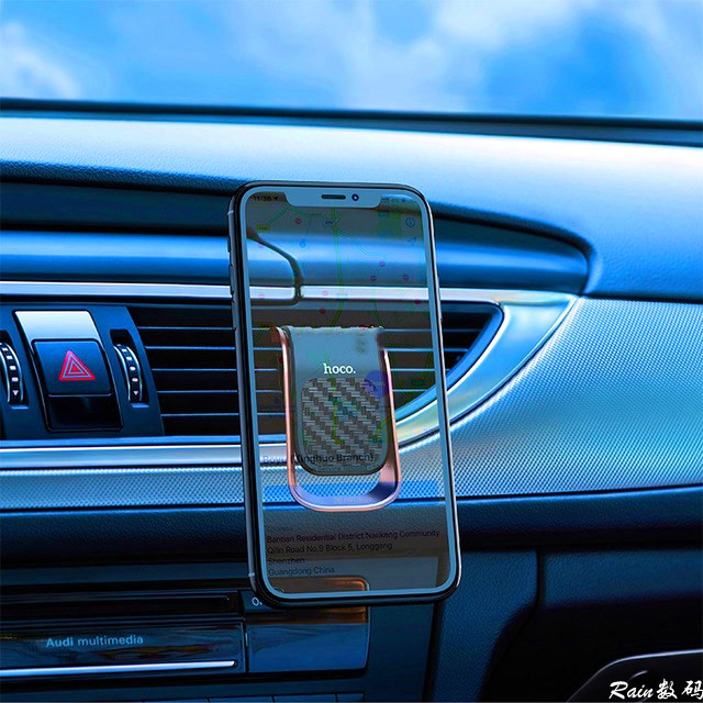 hoco. CA74 magnetic suction L-shaped car mobile phone bracket new air outlet mobile phone support car navigation lazy bracket