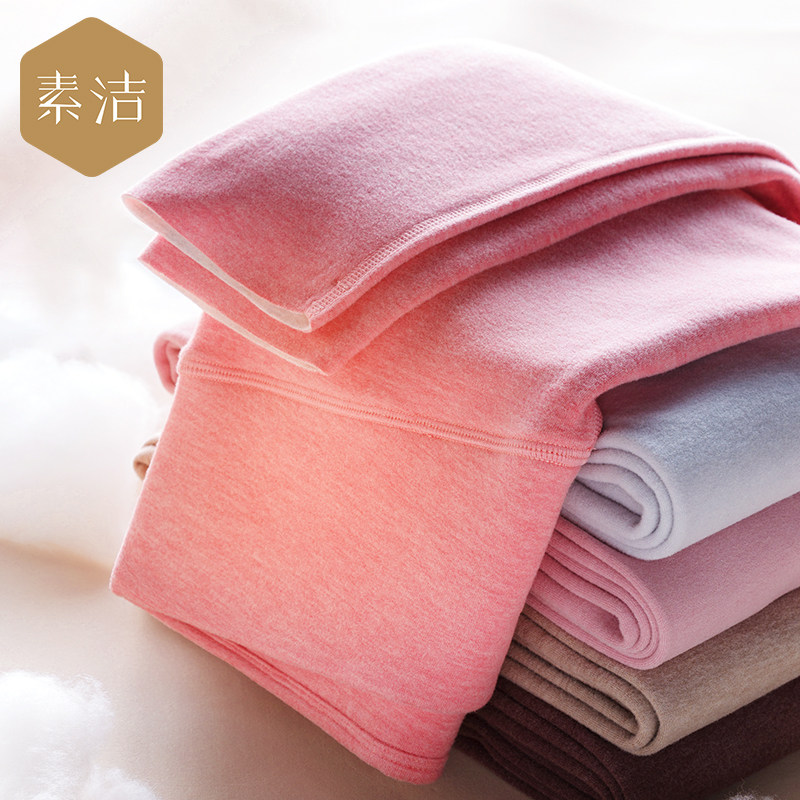 Duvet Silk Warm Pants Lady Fever inside wearing high waist plus suede sanitary pants cotton wool sweatpants No-scratched inner lap pants for the winter