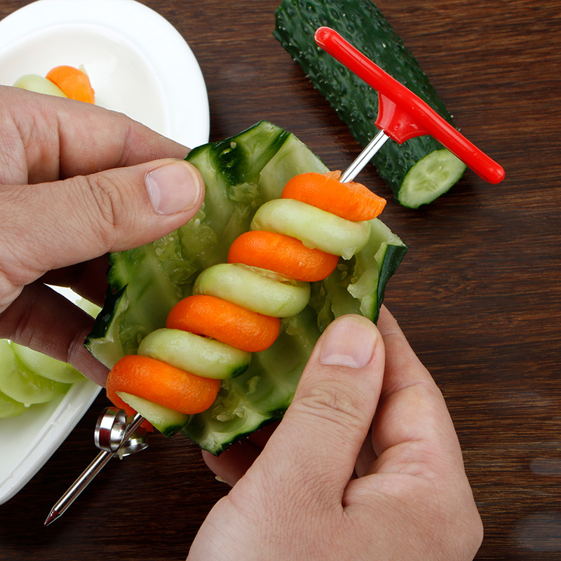 Kitchen Creative Spirower Rolls Florist Spiral Rolls Cutting Cucumber Theorizer Rotary Knife Radish Carved Parquet Tool-Taobao