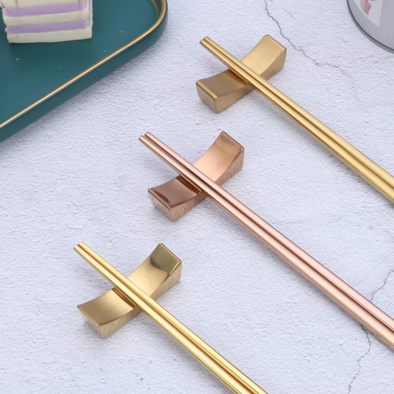 2 chopsticks rack chopstick pillow chopsticks rack with golden chopsticks Chopstick Racks 304 steel chopsticks Chopstick Rack Day Style