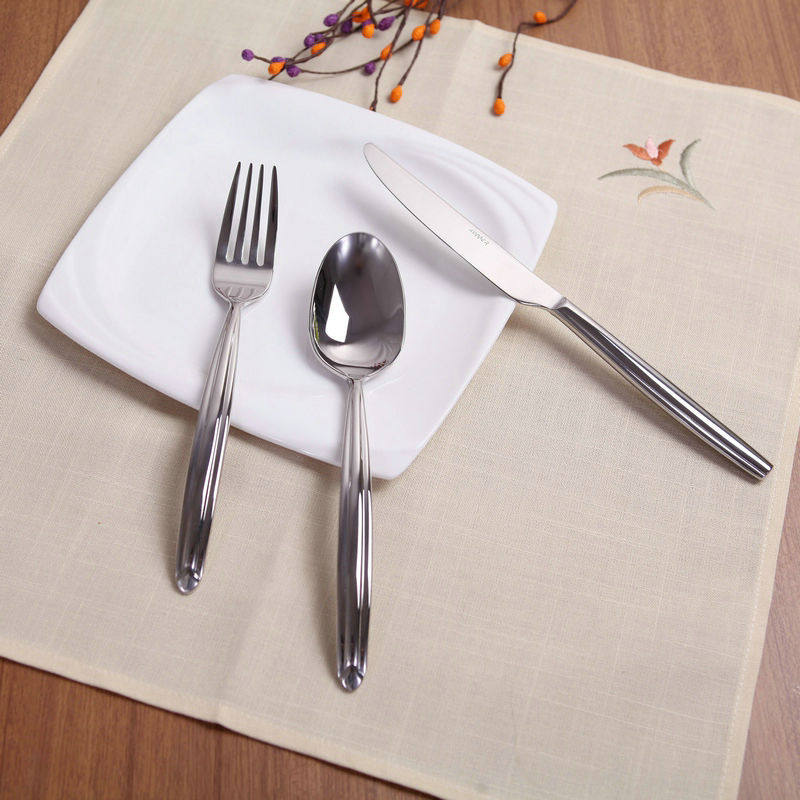 German imports konner18-10 stainless steel knife fork spoon suit Western dining main dining knife Bull Pickle Fork Spoon Suit