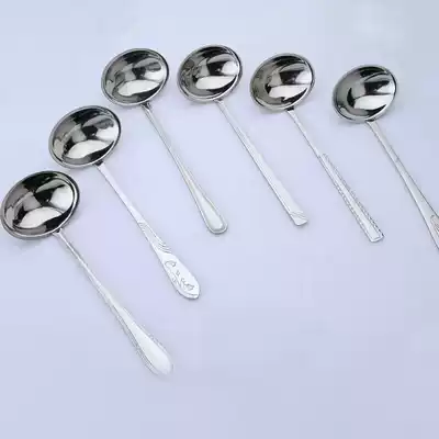 Affordable 18-10 stainless steel soup spoon big porridge spoon long handle big soup shell hot pot spoon