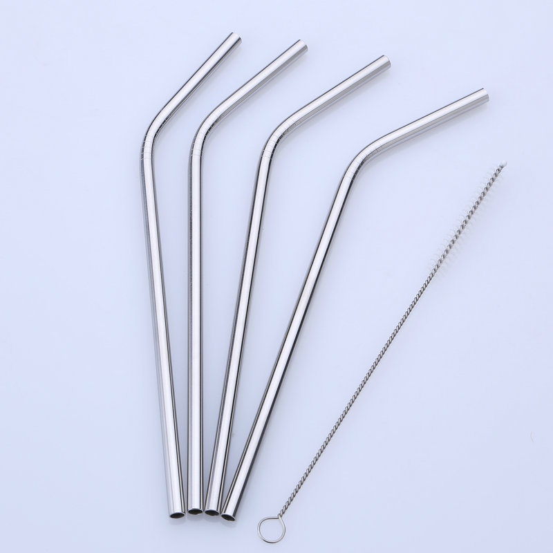 304 Stainless Steel Straws With Thread Straw Stir Stick Juice Straw Coffee Straws Enlarge Diameter Straws