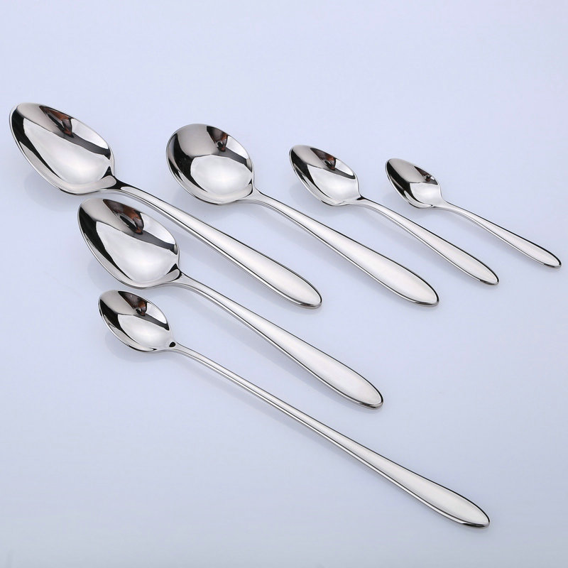 German konner18 10 Stainless Steel Western Meal Main Dining Spoon Sweet Spoon Soup Spoon Coffee Spoon Ice-cream Spoon Stirring Spoon