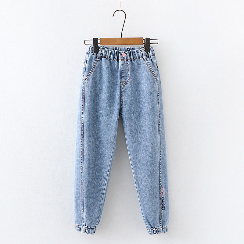 Girl Jeans Spring Autumn 2022 New Spring Clothing Kids Pants CUHK Kids Old Daddy Pants Loose Rohani Casual Pants