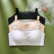 Breasted Underwear Woman Little Flat Chest Special Thickened to gather without steel ring white lace Sexy explicit large bra bra