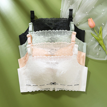 Breasted underwear Female small breasts plethora of white lace Sexy thickened anti-walking light bra bra