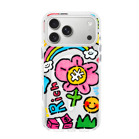 Girls【Drawing Illustration Flower】 MagSafe Cartoon Cute Pro/Plus/Max/Air – 17, 16, 15, 14, 13 iPhone Case