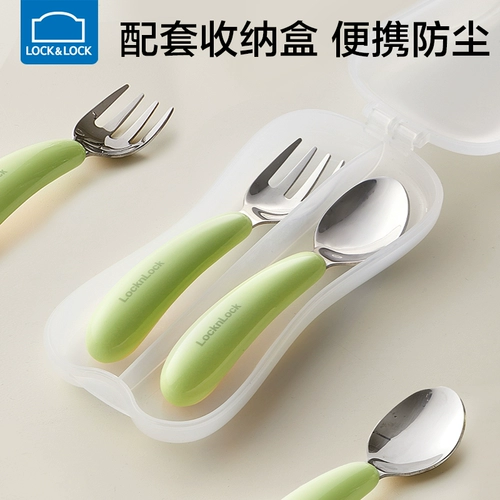 Детская ложка для тренировок, посуда из нержавеющей стали для кормления, комплект