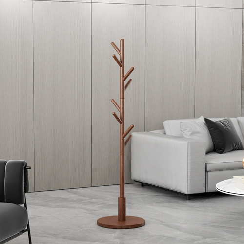 Современная вешалка из натурального дерева для домашнего использования, куртка, трубка