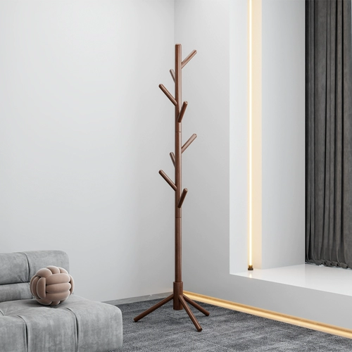 Современная вешалка из натурального дерева для домашнего использования, куртка, трубка