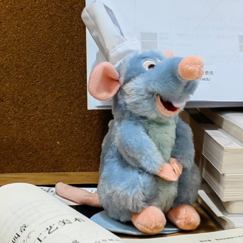 Ready-Made Ratatouille Plush Doll, Remy the Rat Plush Toy with Magnetic Base, Ratatouille Doll