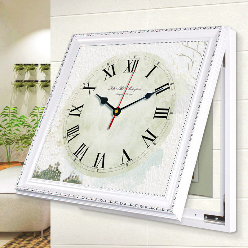 Modern minimalist Living room Restaurant Electric Table Box Decorative Painting Clock Distribution Box Free Nordic hydraulic shielded hanging painting-Taobao