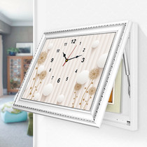 Modern simple living room hanging painting meter box decoration painting with clock restaurant cover non-perforated distribution box box mural