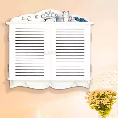 Modern living room dining room meter box decoration painting simple white Louver distribution box electric gate box switch shielding European style