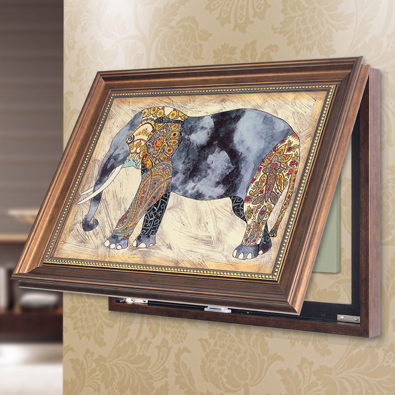 American meter box decoration dining room European type distribution box free punch fresco electric gallery cover painting