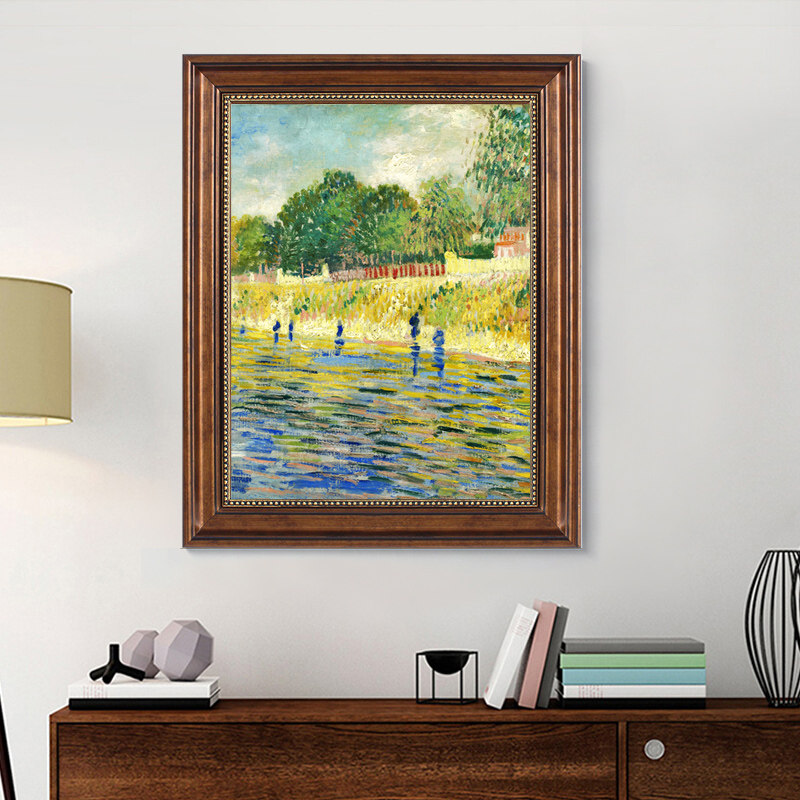 Van Gogh Star Decoration Painting European oil painting living room dining room world famous painting Xuanguan corridor vertical version of the background wall hanging painting