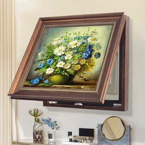 American meter box decorative painting non-perforated push-pull distribution box shielding box electric gate box hanging painting flower European mural