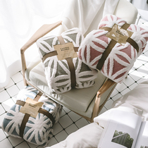  American solid color simple autumn and winter Shu cotton magic velvet jacquard lamb velvet blanket Home baby stroller warm blanket