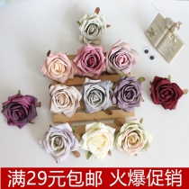DIY handmade wreath material European retro simulation rose flower head flower Mori hand-made decorative flower accessories
