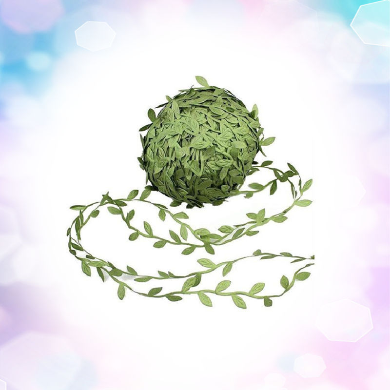 Garland headband handmade accessories DIY accessories material rattan leaves green leaf bracelet wreath rattan 100CM