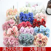DIY simulation rose flower head bouquet silk flower wedding handmade garland gift box decoration corsage Flower Wall Flower Ball flower art