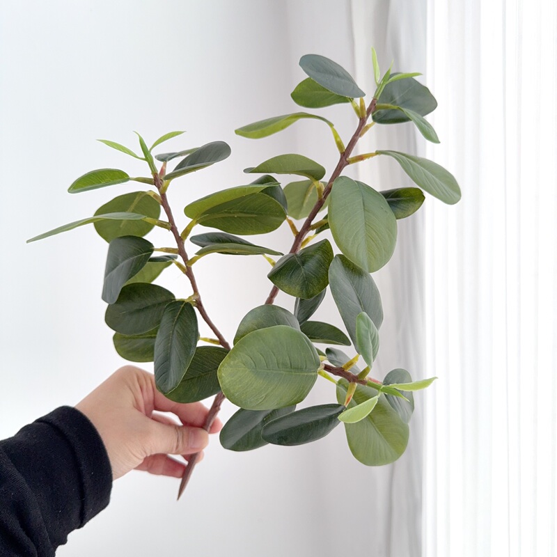 Artificial Money Plant with Round Green Leaves, Green Branches for Home Flower Arrangement, Potted Decoration, Fake Tree, Green Plant, Artificial Plant