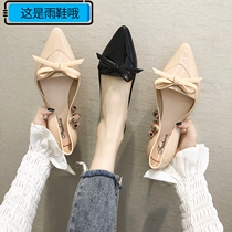 Rain boots womens fashion outer wear Korean summer adult low-top cute single shoes water shoes non-slip short water boots rain boots