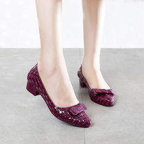 Summer ladies shallow mouth rain boots bow water shoes adult outer wear rain boots work fashion Korean version tide rubber shoes single shoes