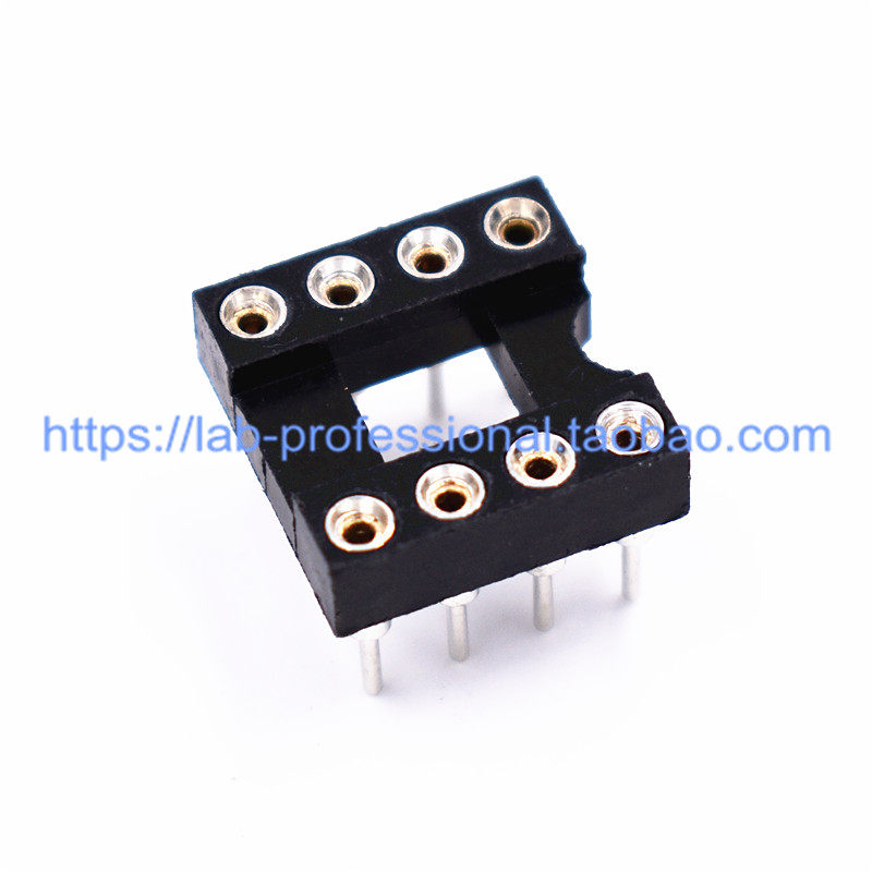 Zhengling Nextron round hole IC socket 2 * 4P round hole double row mother row pin socket in gold outer tin 2 54 socket