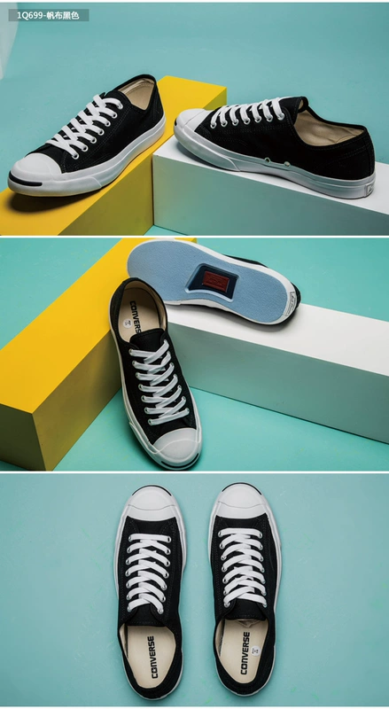 Ono INK Converse Jack Purcell Converse hở mũi giày da cắt thấp 1Q699