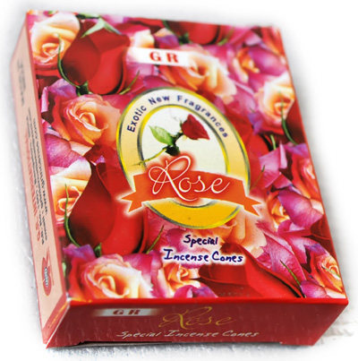 GR pure Indian incense Rose rose flavor cone incense tower incense small box YDX-005-2