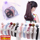 Drill ball headband for women, simple hair tie, fabric plaid ponytail hair leather case, temperament rubber band hair rope headwear, Korea