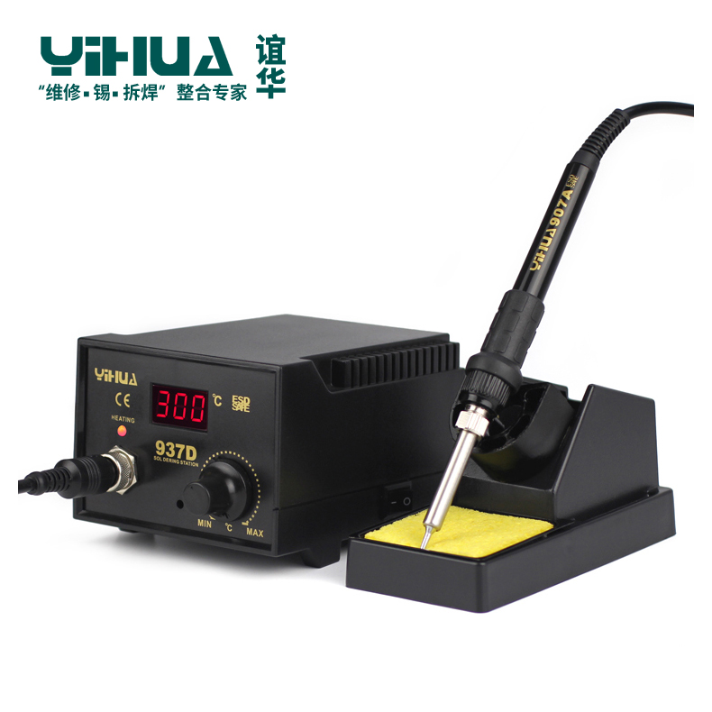 Friendship China YIHUA937D digital display thermostatic welding table antistatic welding table adjustable temperature welding table electric soldering iron maintenance tool