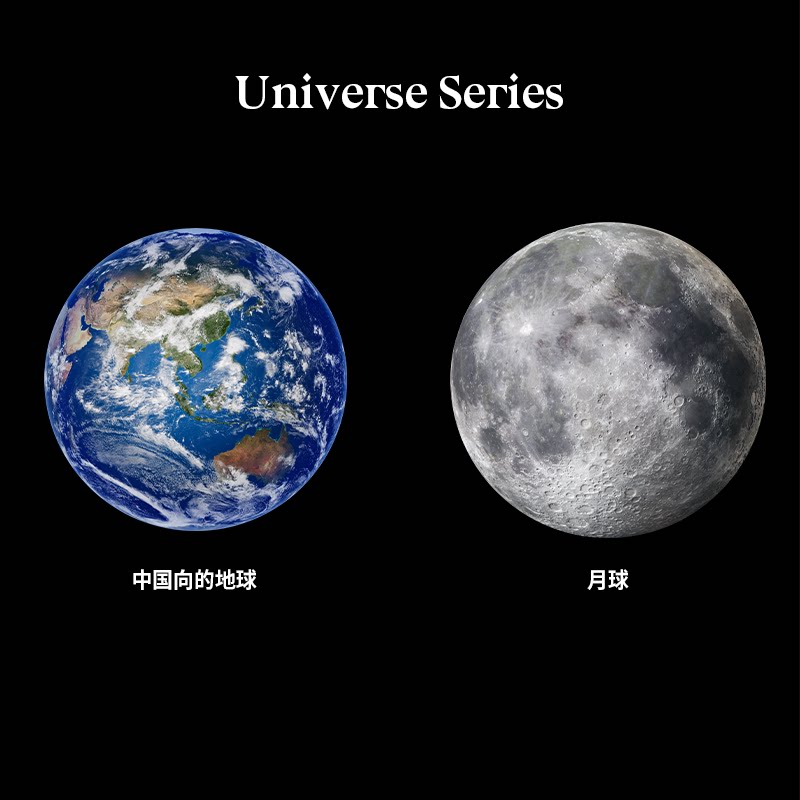 Kibifufu Velvet Hand Moon Earth Themoon Circular Puzzle 1000 Pieces of Real Film