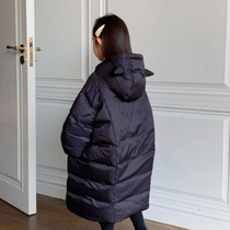 South Korean boy clothing girls down clothes foreign air 2021 new white duck suede small devil with children over knee jacket