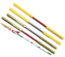 Bamboo Wood Zhao Yun Nezha red tassel gun snake gun Sun Wukong telescopic Golden hoop stick childrens toy performance props