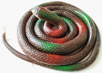 130cm simulation fake snake plastic snake rubber snake tricky childrens toy water snake python cobra round head snake