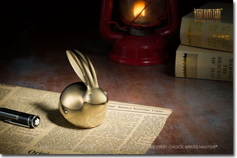 Đồng thạc sĩ đồ trang trí bằng đồng "Pha Lê copper rabbit" thủ công đồ trang trí trang trí nhà