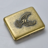 Оригинальный трехмерный бронзовый медный ретро портативный портсигар из нержавеющей стали