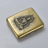 Оригинальный трехмерный бронзовый медный ретро портативный портсигар из нержавеющей стали