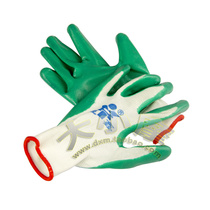 Non-injury-hand-lauding gloves Half-immersion thin-wear nylon gloves for self-use dipped rubber gloves rubber hanging rubber anti-slip