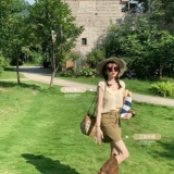 Маленький гриб маленький гриб [неоновая возлюбленная ковбой] рабочая юбка брюки ремня ленивые и свободные